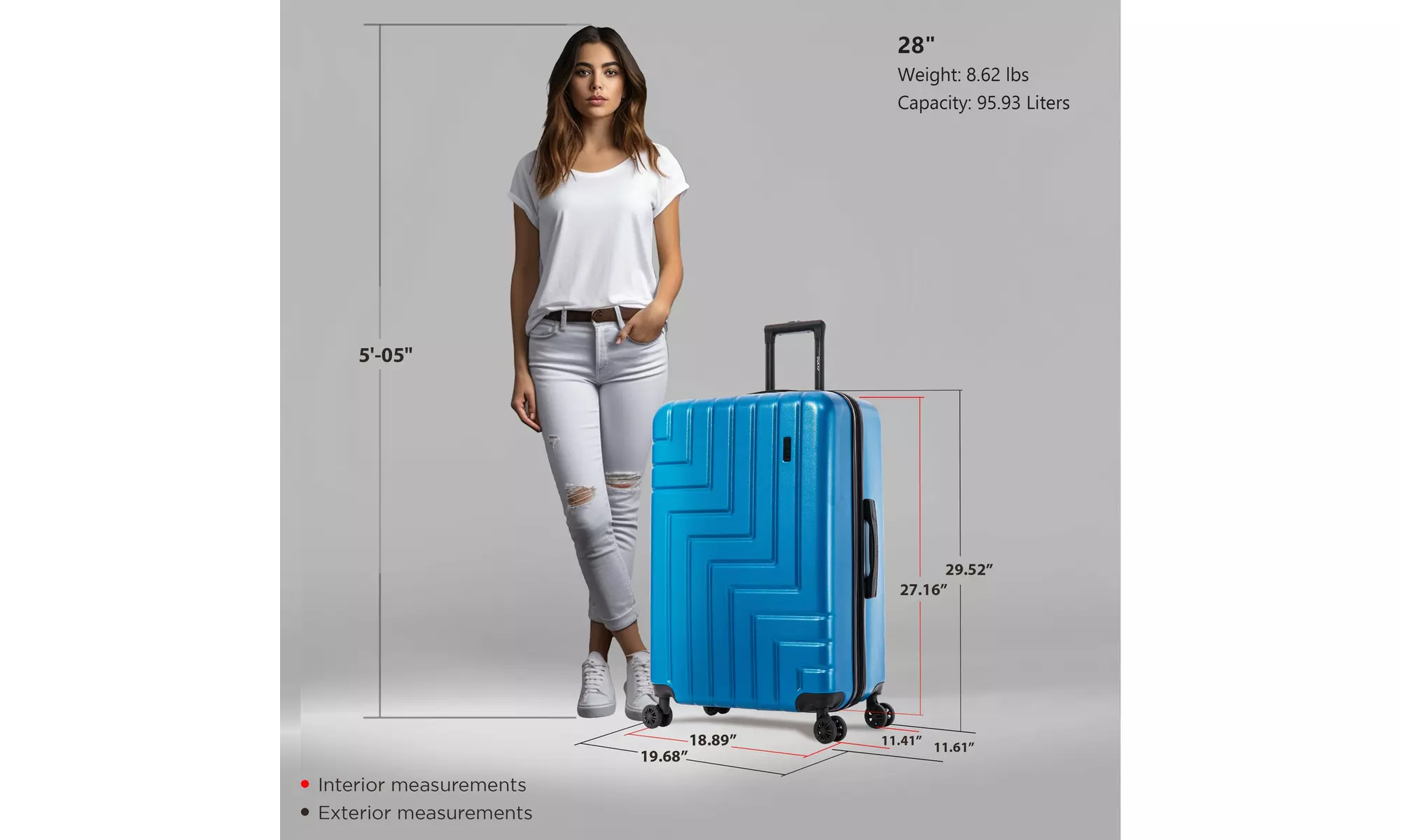 DUKAP Zahav Lightweight Hardside Spinner Luggage
