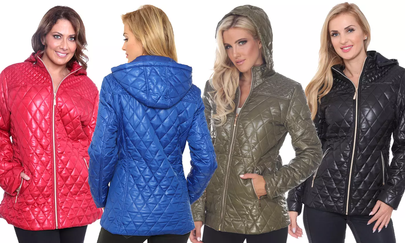 Women's Warm Winter Puffer Coat Hooded Jacket  - Primary Image