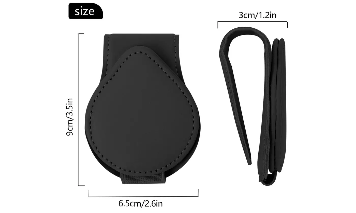 Universal Car Visor Sunglasses Holder Clip Leather Eyeglasses Hanger Card Clip