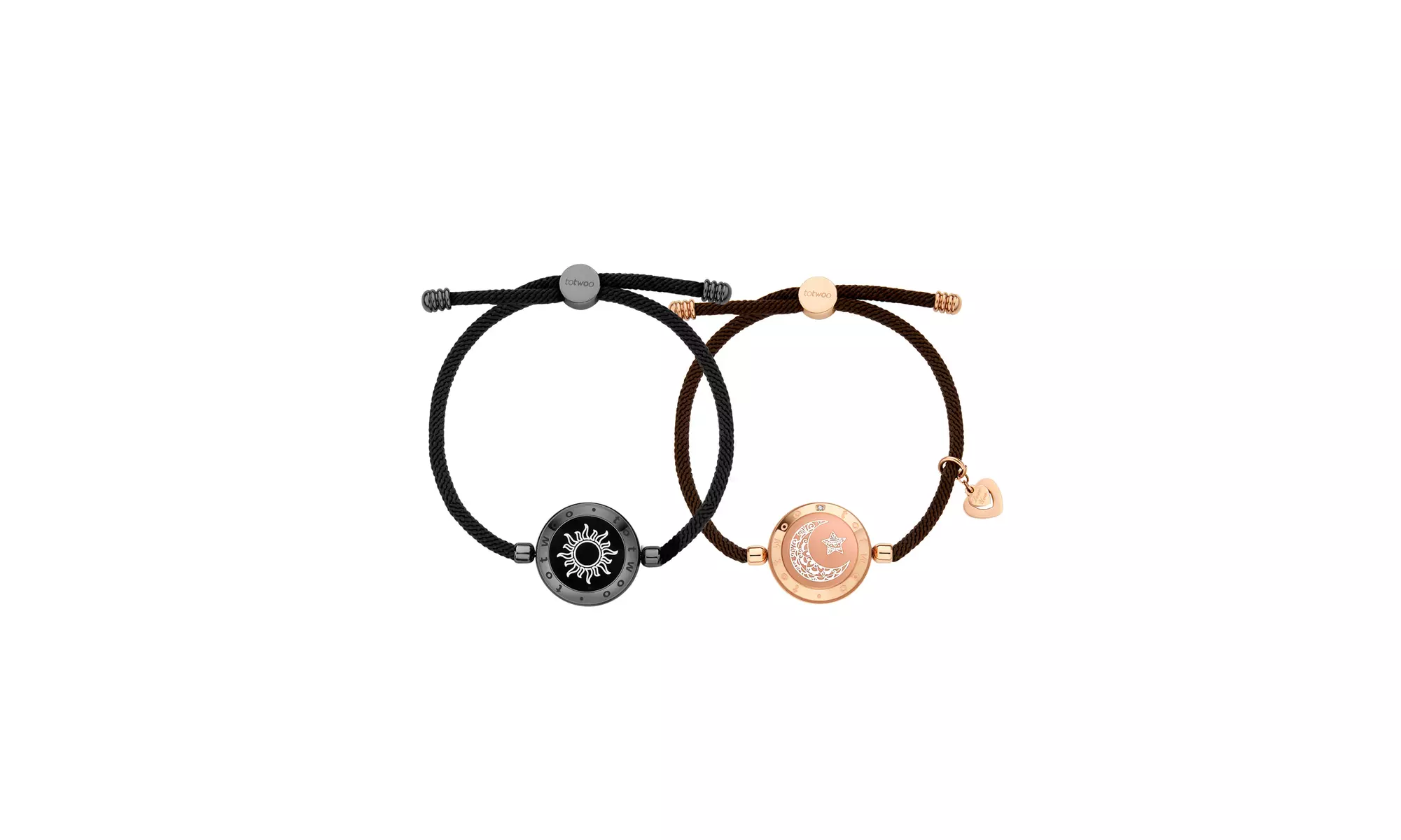 Totwoo Sun and Moon Long Distance Touch Bracelets for Couples - Primary Image