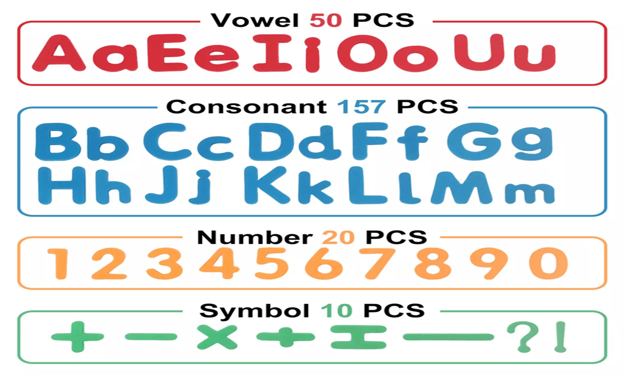 Magnetic Letters Numbers - Updated 237PCS Alphabet Magnets with 2 Magnet Boards - Primary Image