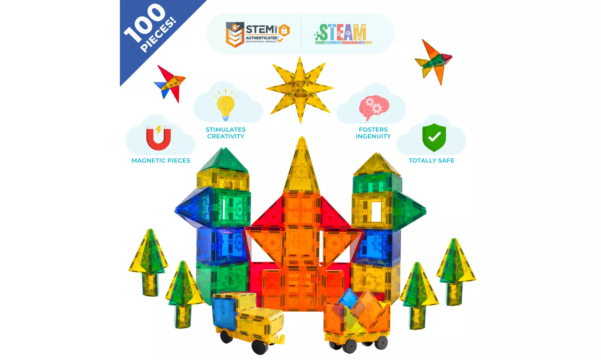 Tytan Magnetic Tiles and Building Blocks (100-Piece Set) - Primary Image