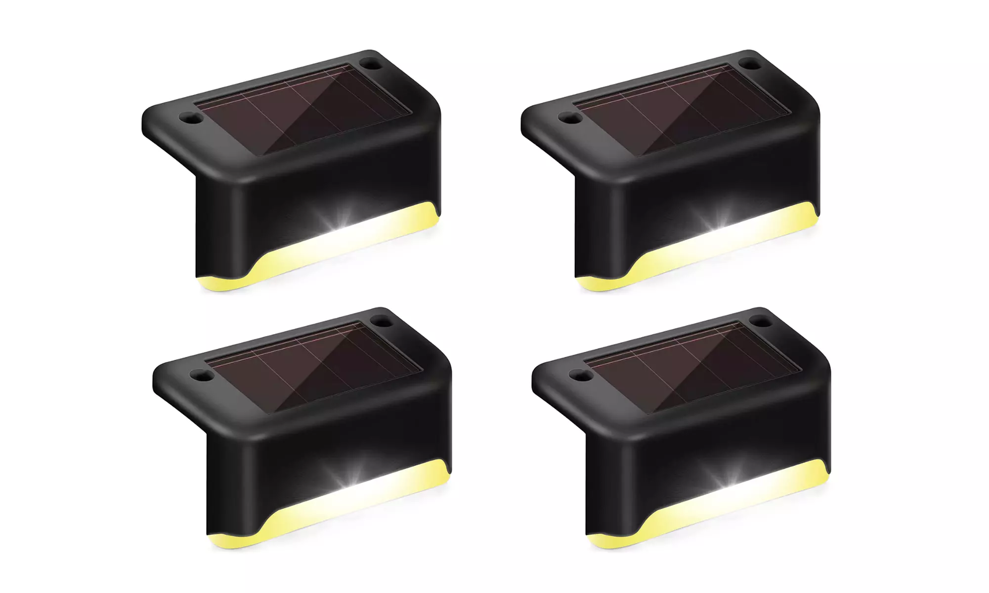 Solar Deck Lights Outdoor Step Fence LED Lights Waterproof for Yard(4-, 8-Pack)