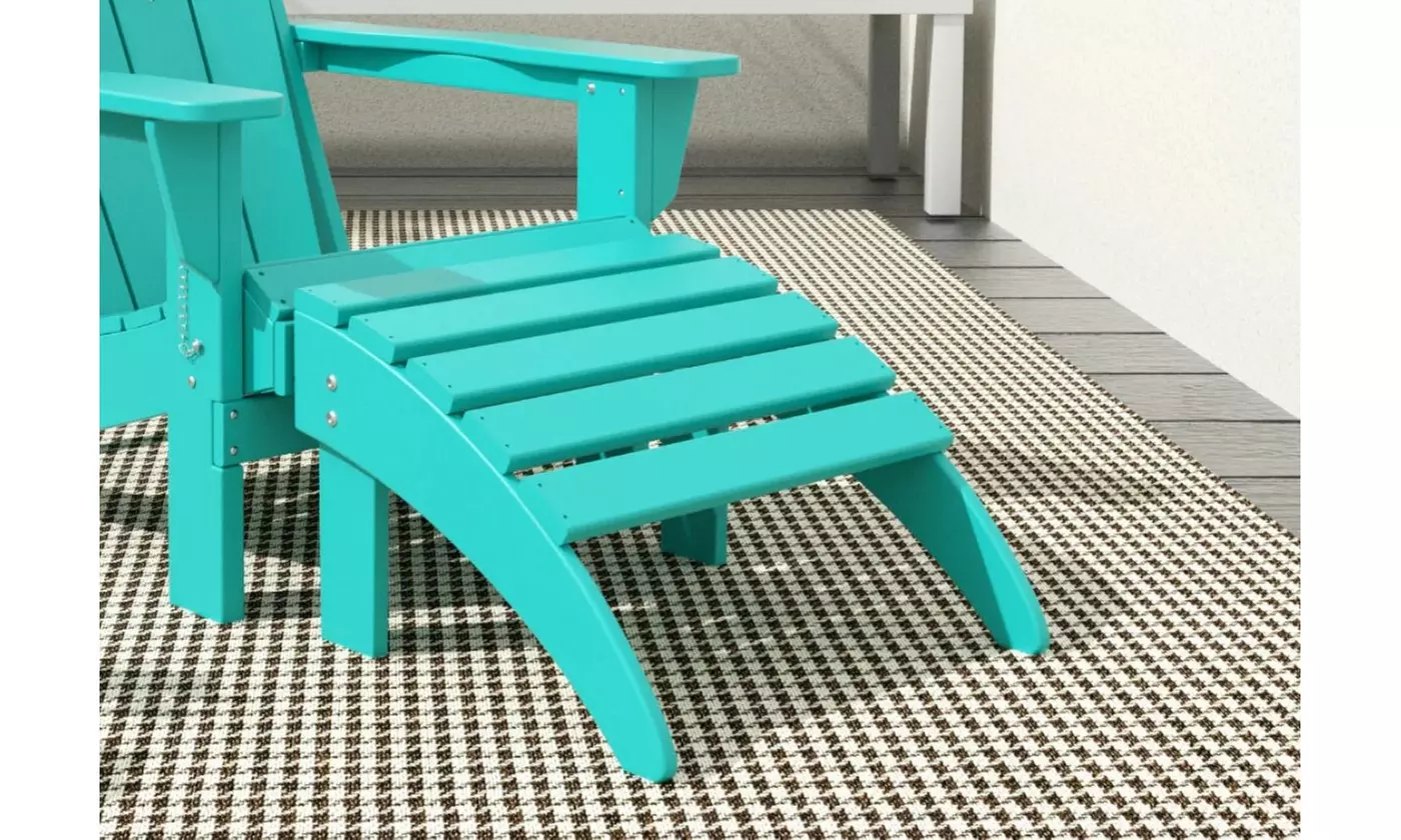 WestinTrends Malibu Outdoor Folding Ottoman For Adirondack Chair - Primary Image