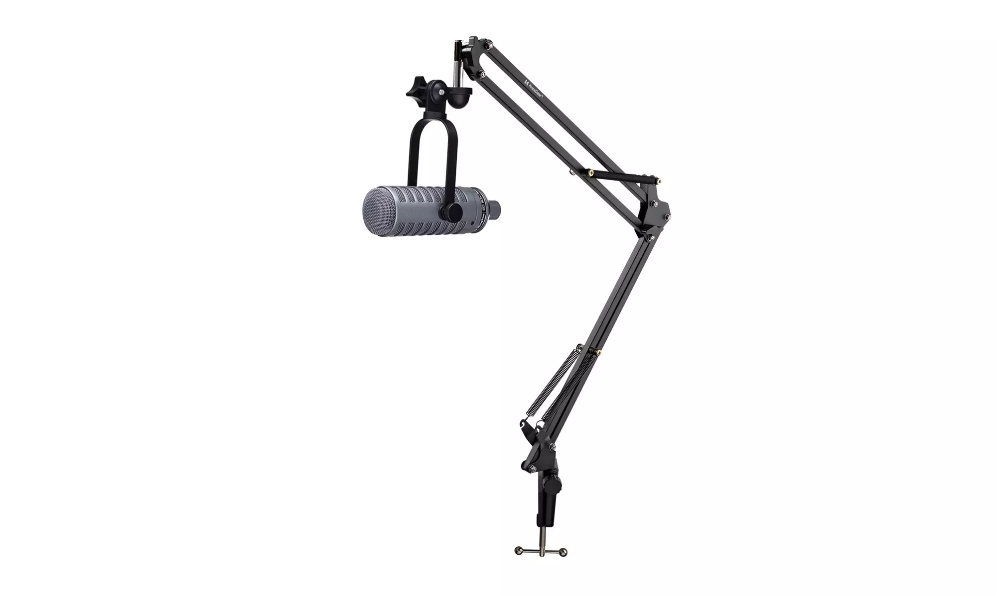 MXL BCD-1 Dynamic Broadcast Microphone (Gray) Bundle with Boom Arm Mic Stand - Primary Image