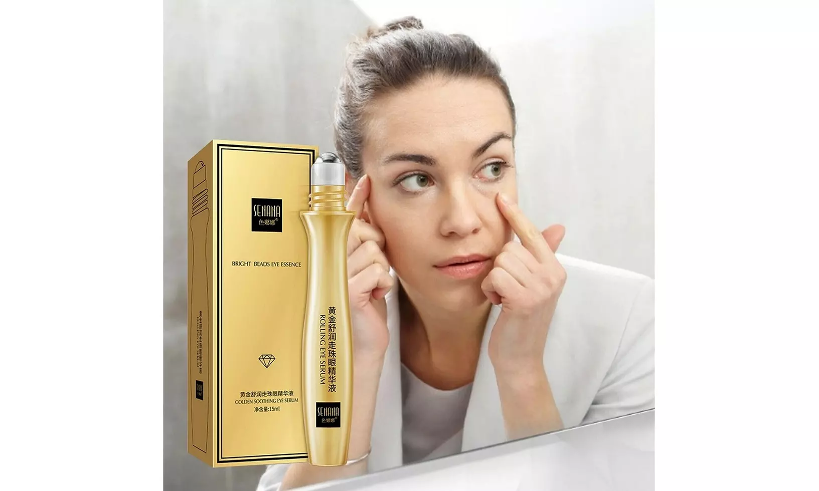 Gold Eye Serum Peptide Collagen Cream Roll-on Essence Anti Wrinkle Puffiness