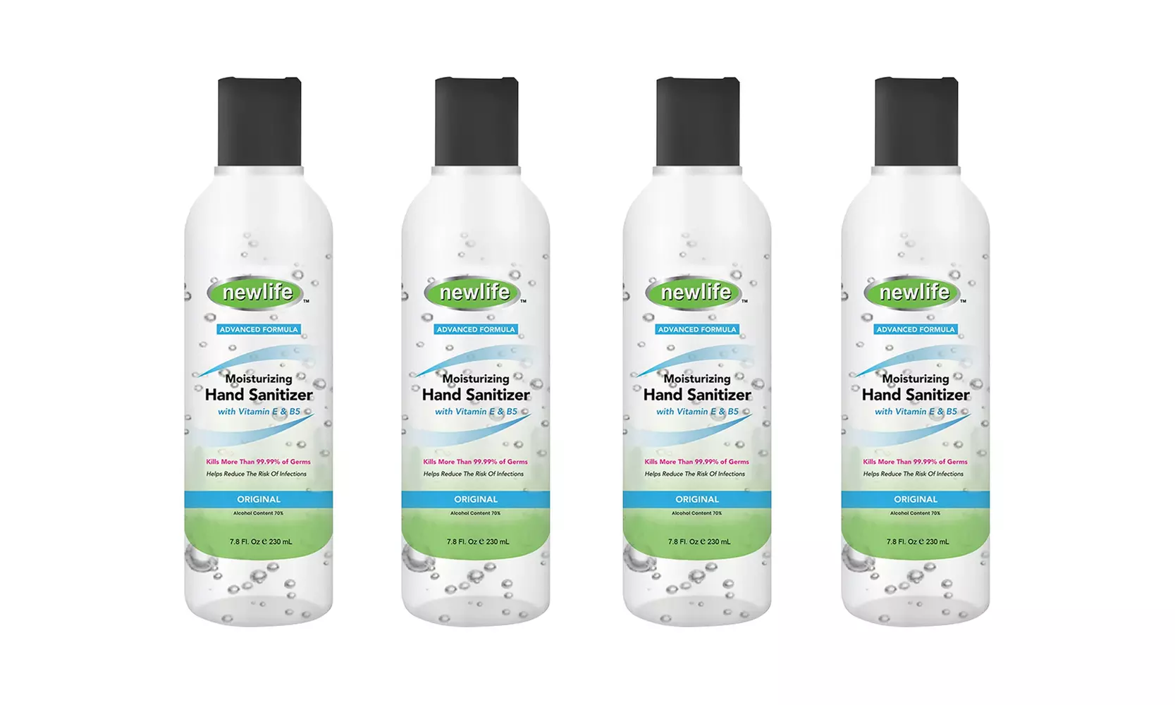 New Life 70% Alcohol-Based Hand Sanitizer (1.75 oz, 3.8 oz and 7.8 oz) - Second Medium