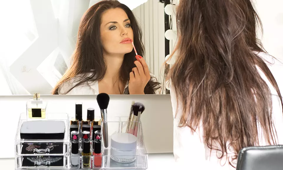 Clear Acrylic Makeup Jewelry Organizer and Storage Drawers - Primary Image