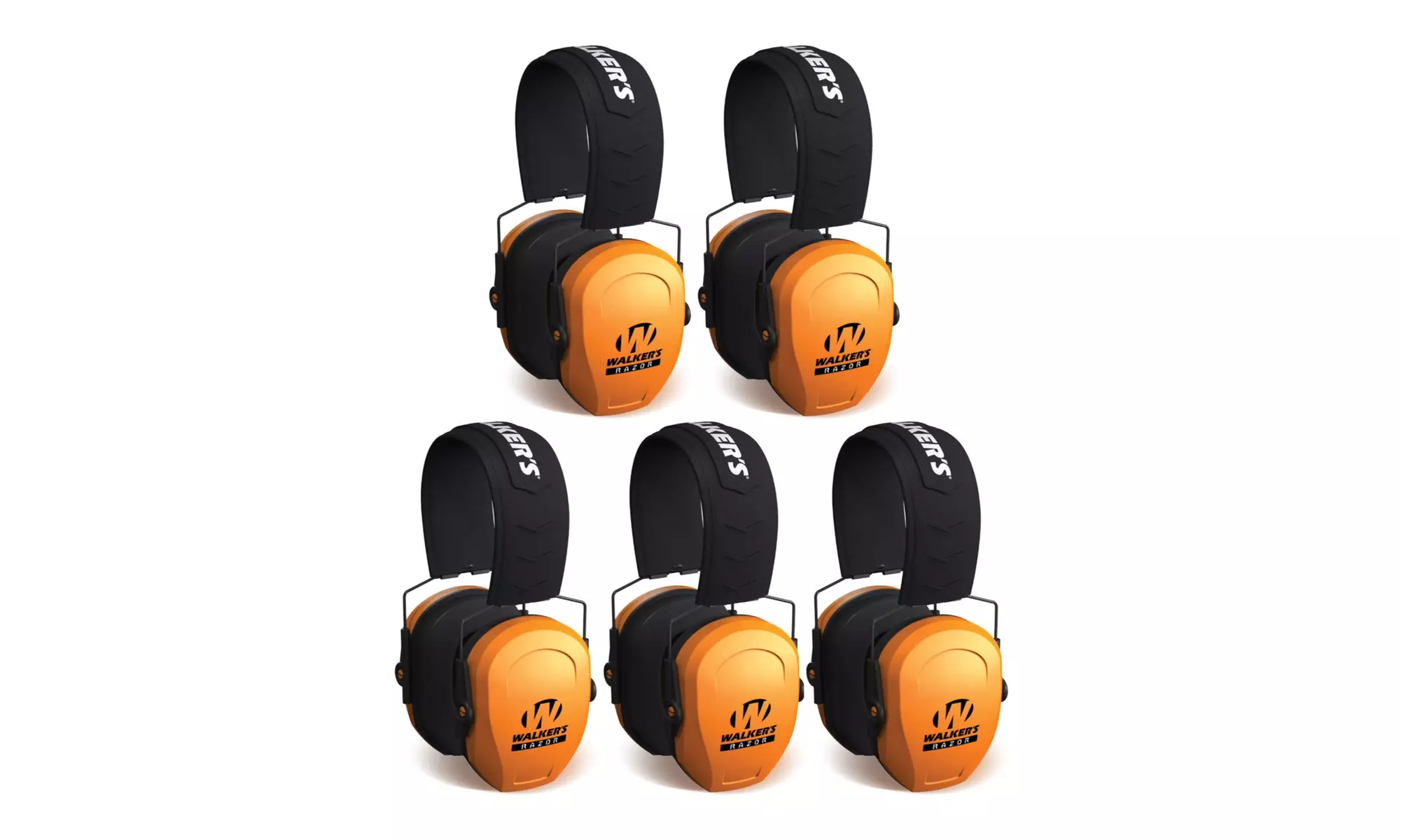 Walkers Razor Slim Passive Ear Muff Blazing Orange, (5 Pack) - Primary Image