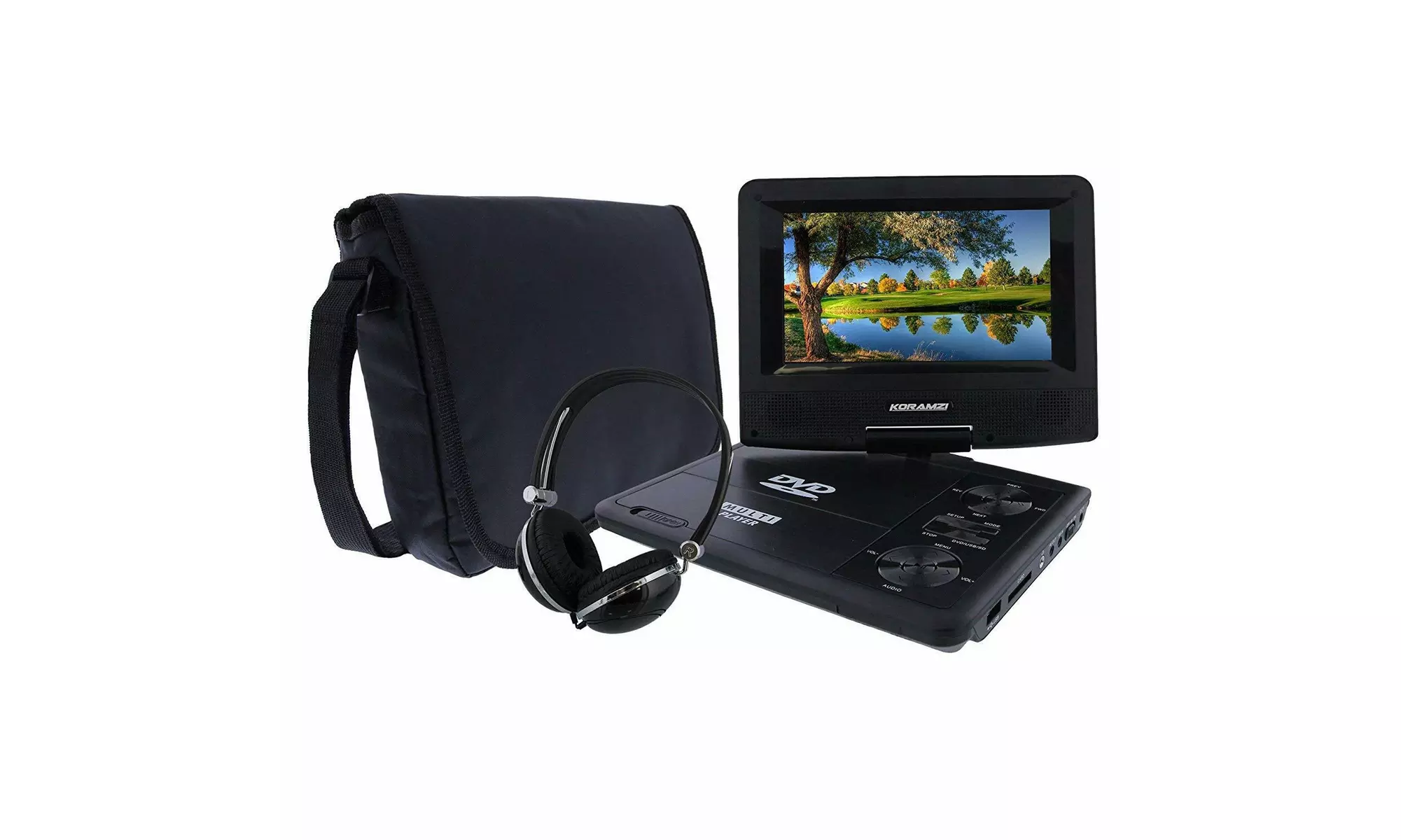 Koramzi PDVD777-US 7 inch Swivel Portable DVD Player - Refurbished - Primary Image