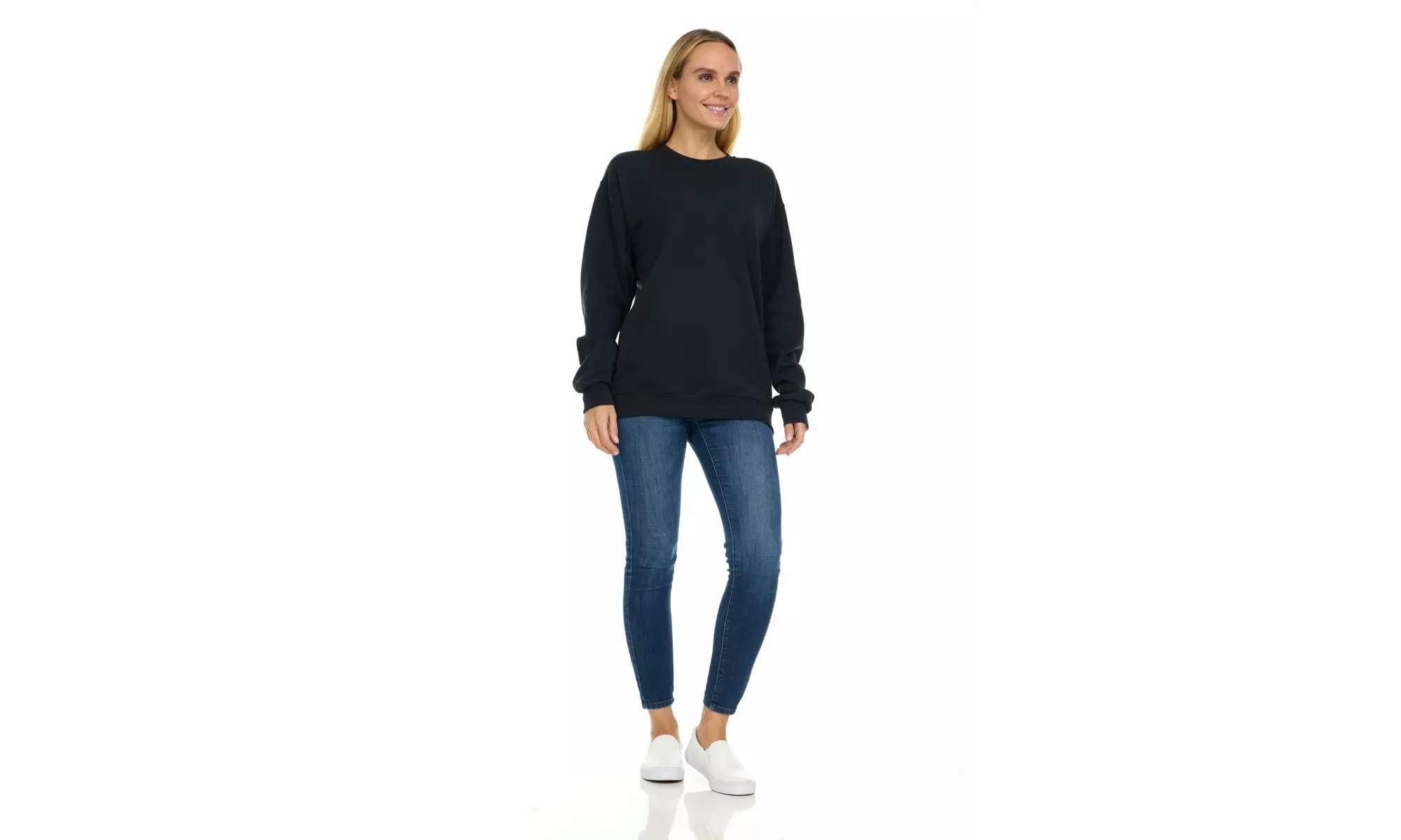 BILLIONHATS 3 Pack Womens Oversized Crew Neck Sweatshirt