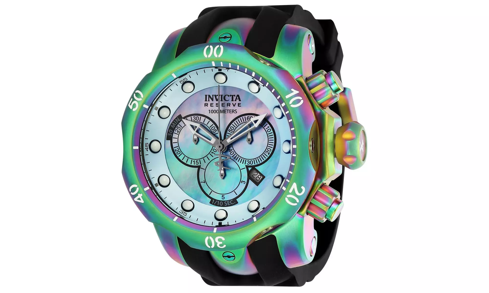 Invicta Men's 24062 Venom Quartz Chronograph Platinum, Light Blue Dial Watch - Primary Image