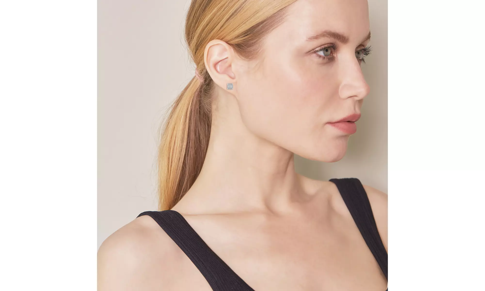 1/10 CTTW Diamond Cluster Stud Earrings Sterling Silver