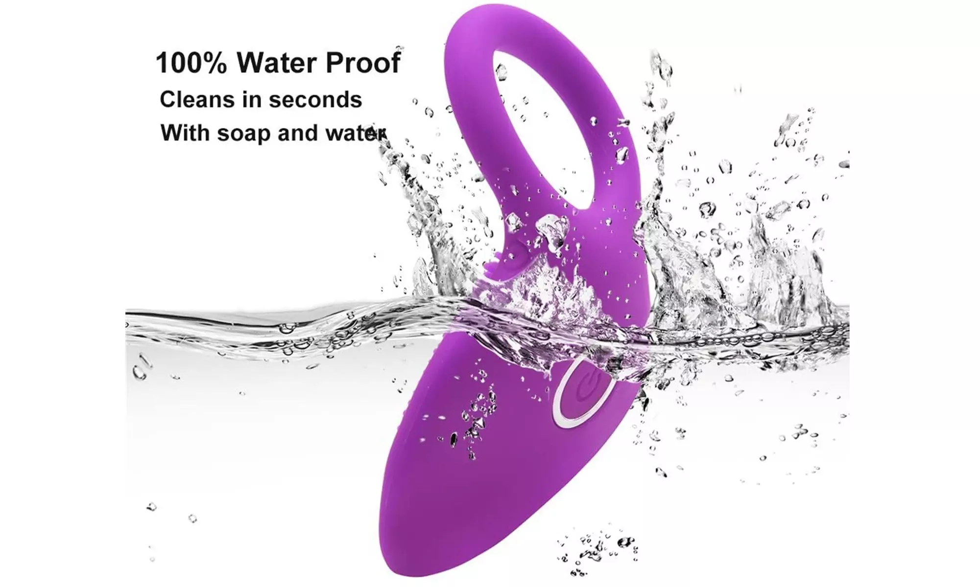 10 Speeds Vibrating C-Ring Double Pleasure Erection Enhancer Clit Stimulation