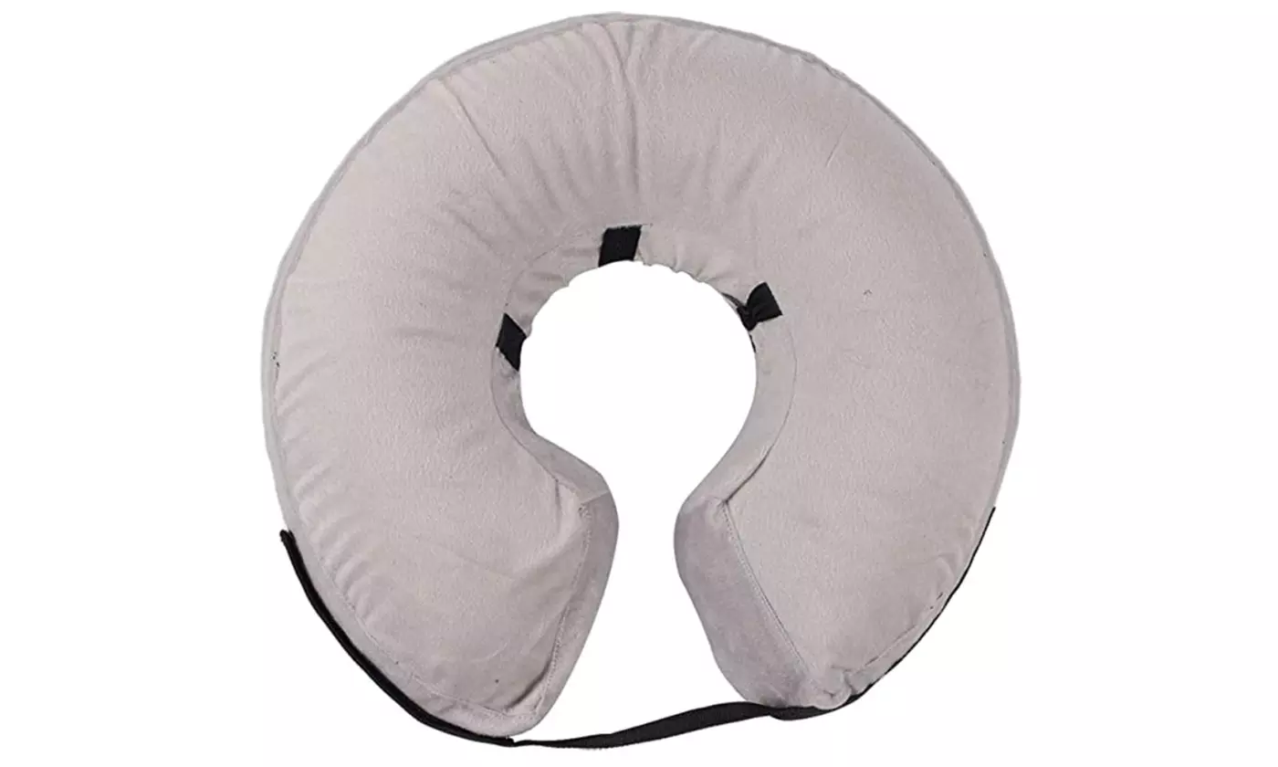Inflatable Dog Cone Collar Soft Blow-up Protective Recovery Pet Collar - Second Medium