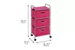 Pink 3-Drawer Storage Cart - Second Medium
