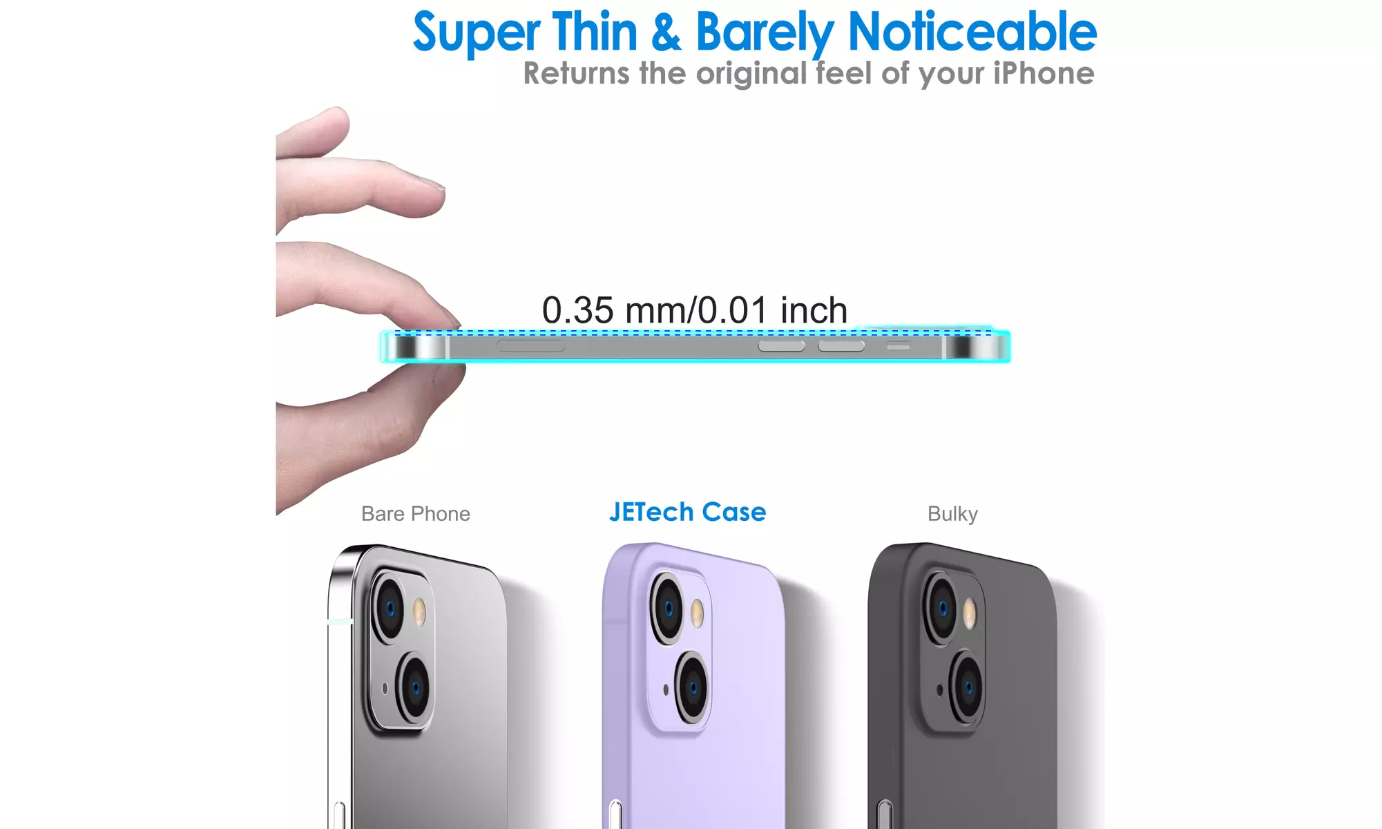 Ultra Slim Matte Case for iPhone 13, Camera Lens Full Protection Hard Thin Cover