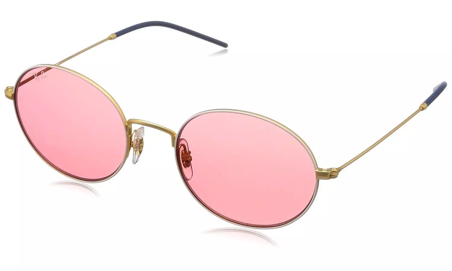 Ray Ban RB3594-9093C8-53 Beat Oval Sunglasses Gold-Tone Red Classic Lenses - Primary Image