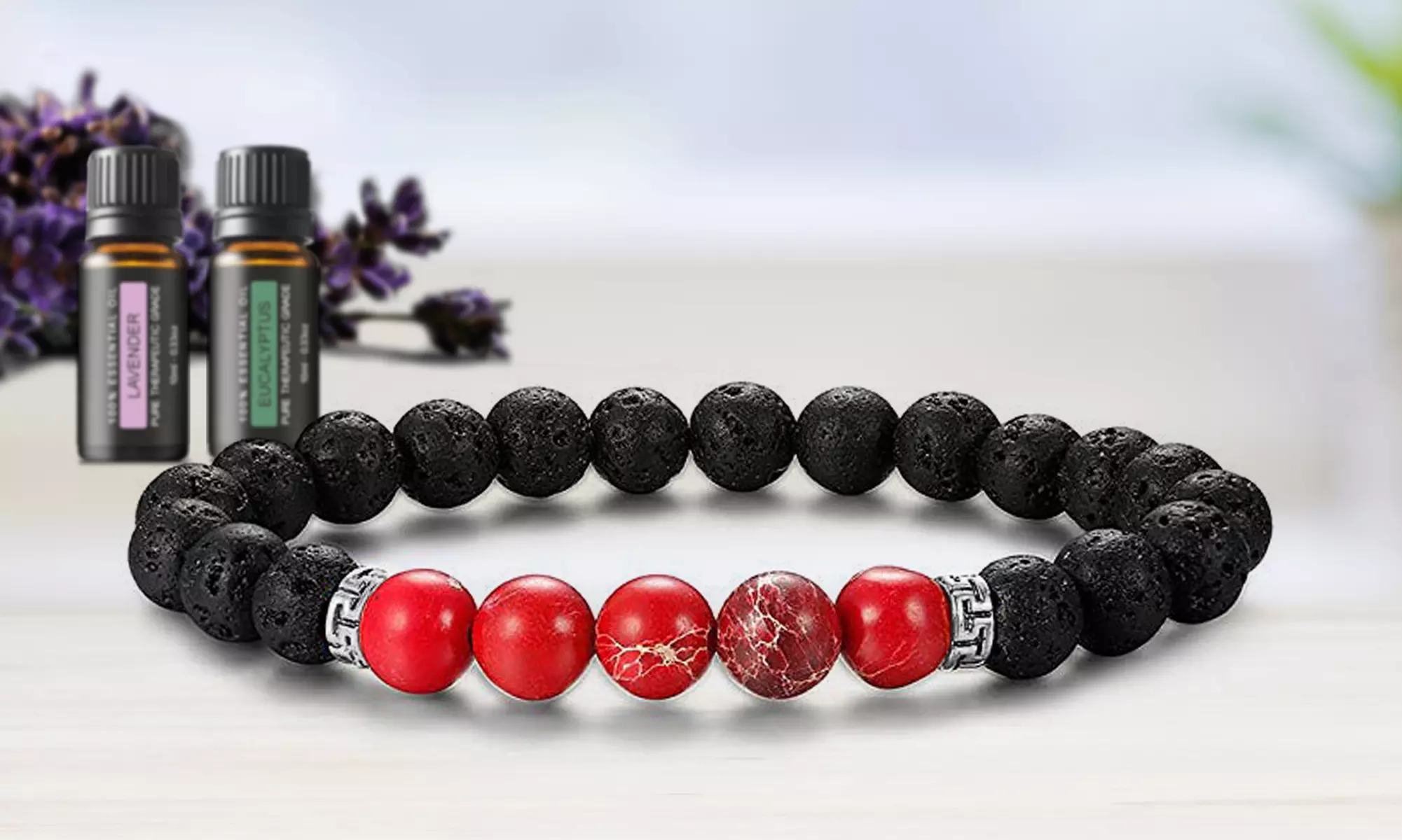 Natural Agate Diffuser Bracelet with Optional Essential Oils