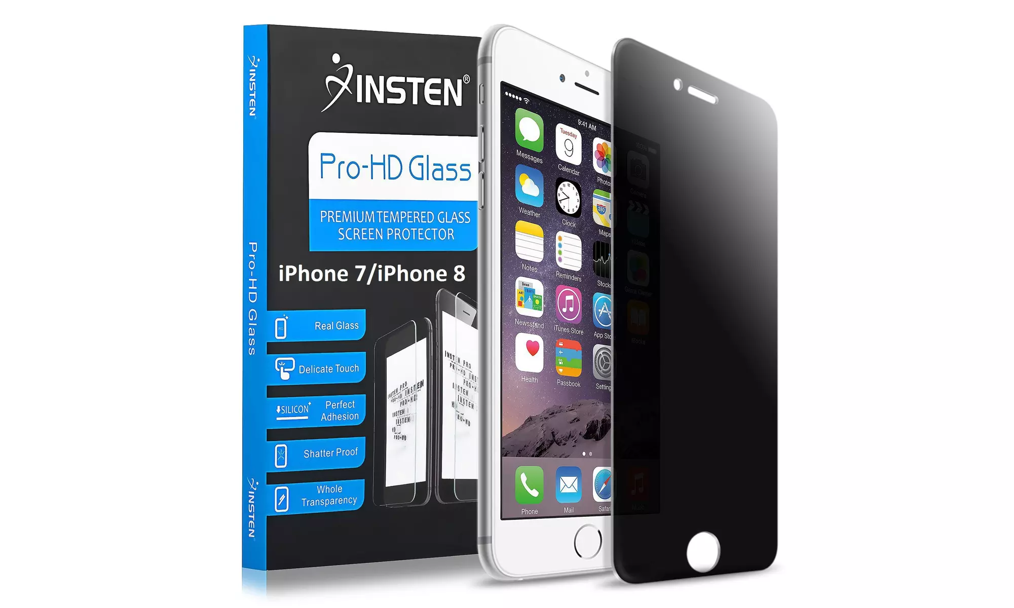 Insten PRIVACY Tempered Glass Screen Protector for iPhone 7/8 & 7 Plus/8 Plus - Primary Image