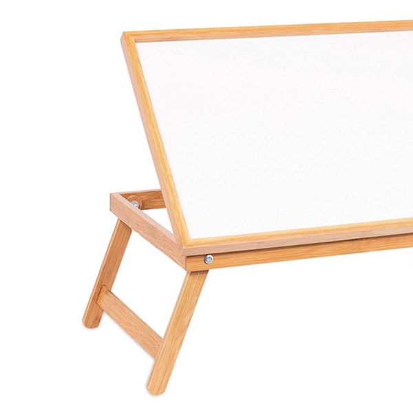 Adjule Wood Bed Tray Lap Desk Serving Table Folding Legs