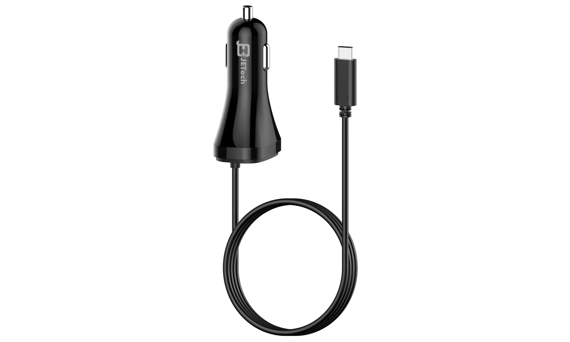 JETech Car Charger with USB Type C Cable 3FT Black - Second Medium