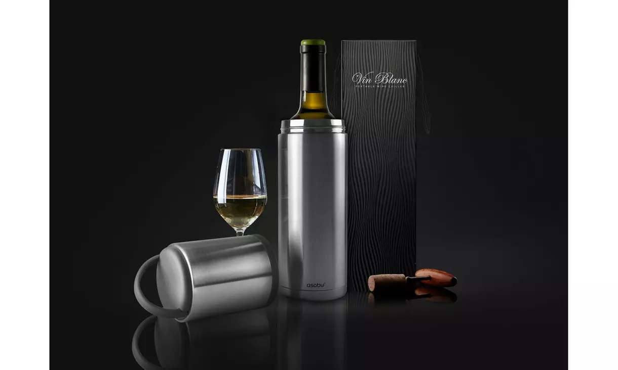 Asobu Vin Blanc Portable Wine Bottle Chiller with Handle - Second Medium