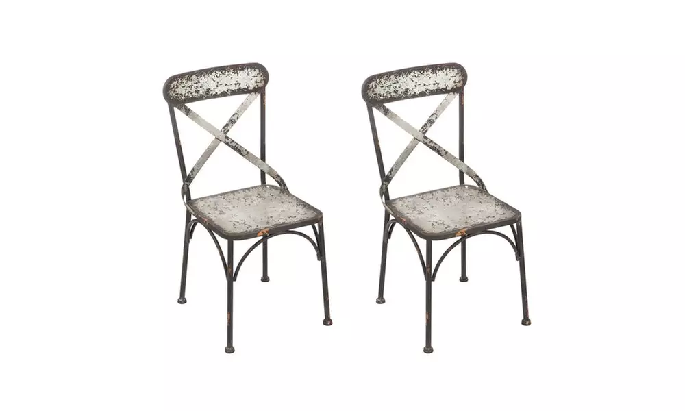 Galvanized Metal Table or Set of 2 Chairs - Second Medium