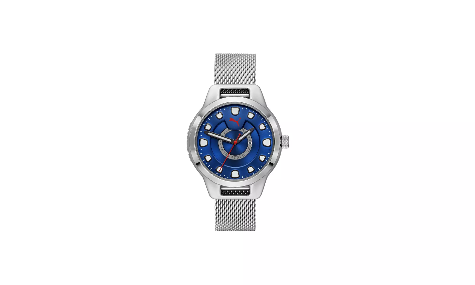 Puma Mens Reset P5005 Silver Stainless-Steel Quartz Fashion Watch - Primary Image