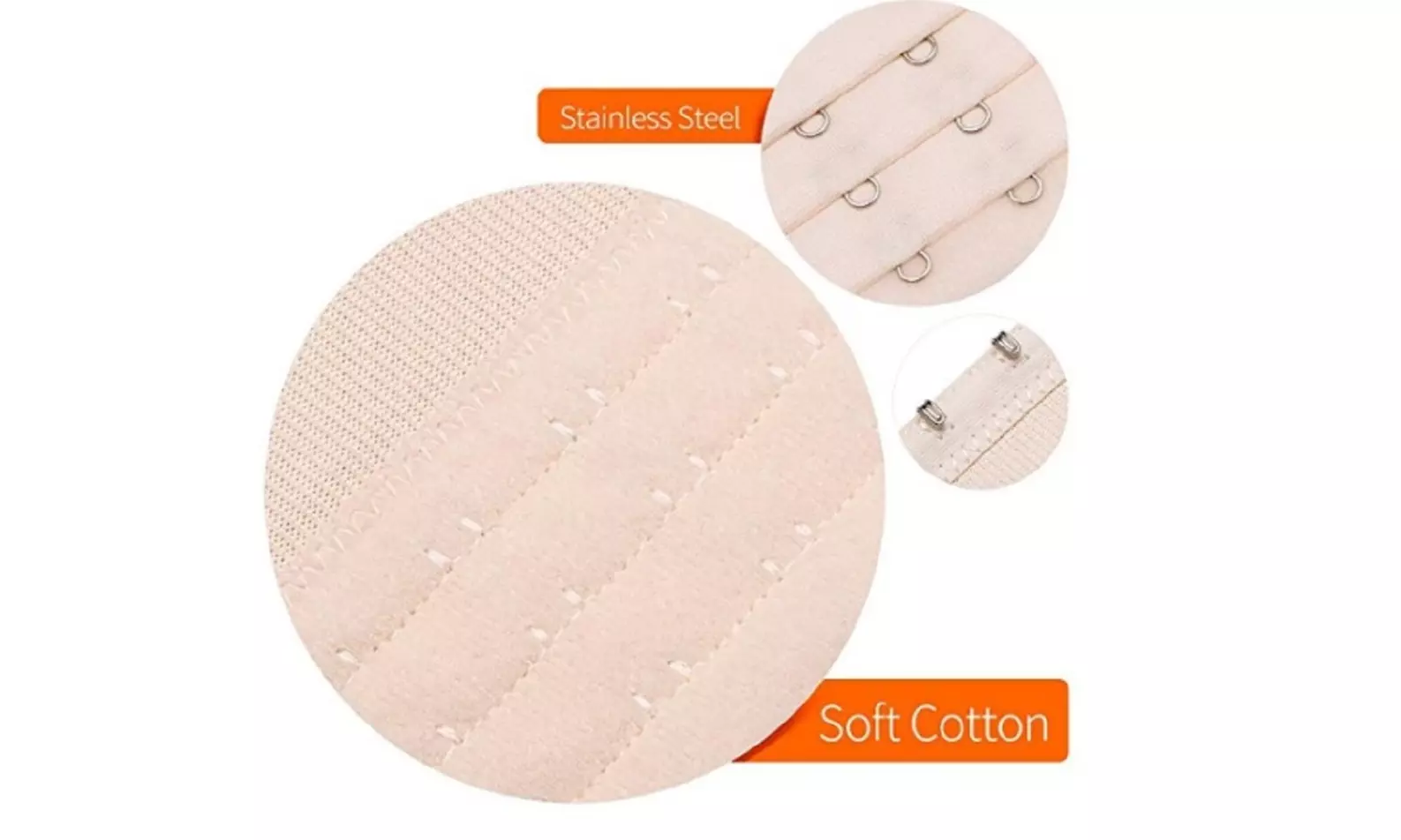 6 Pcs Adjustable Bra Buckle Extender Bra Extension Underwear Strap 2/3/4 Hooks