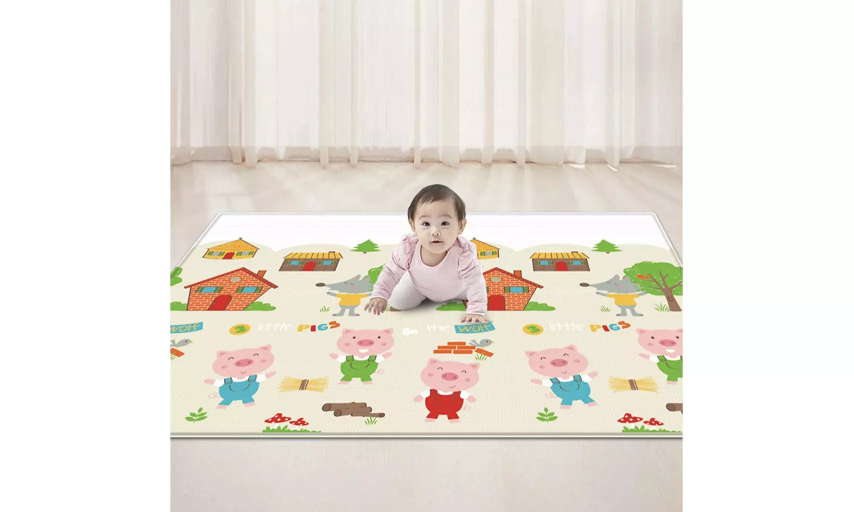 Baby Play Mat Large Double Sides Waterproof Portable Baby Playroom Crawling Mat - Primary Image