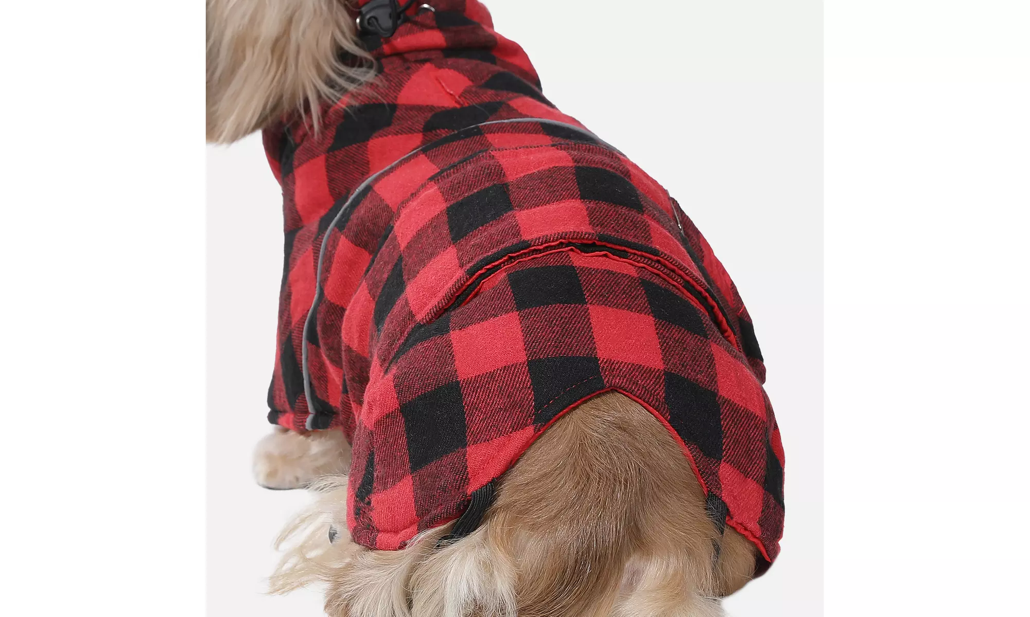 Water-Repellent Reversible Dog Winter Coat with Warm Secure Belt
