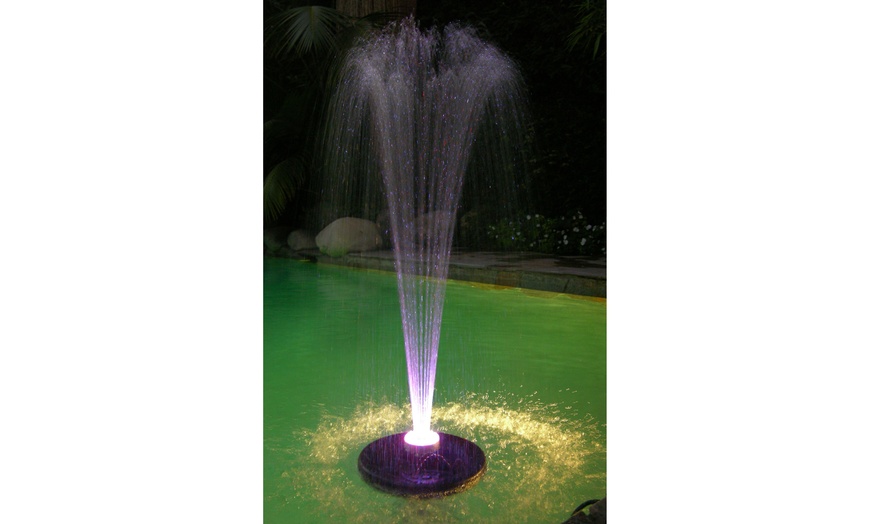 Floating Spray Fountain with 48 LED Light and 550 GPH Pump | Groupon