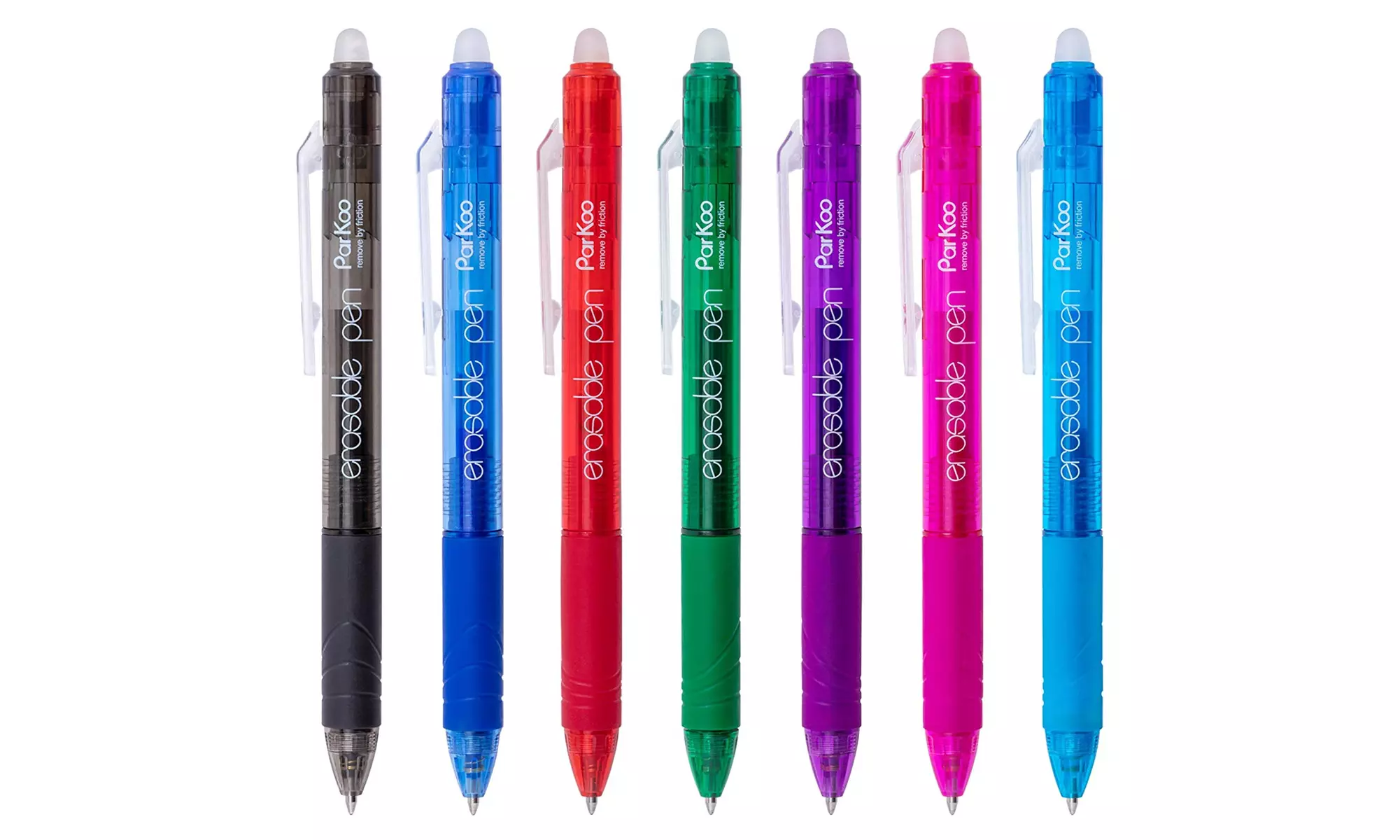 ParKoo Retractable Erasable Gel Pens Clicker, Fine Point - Primary Image