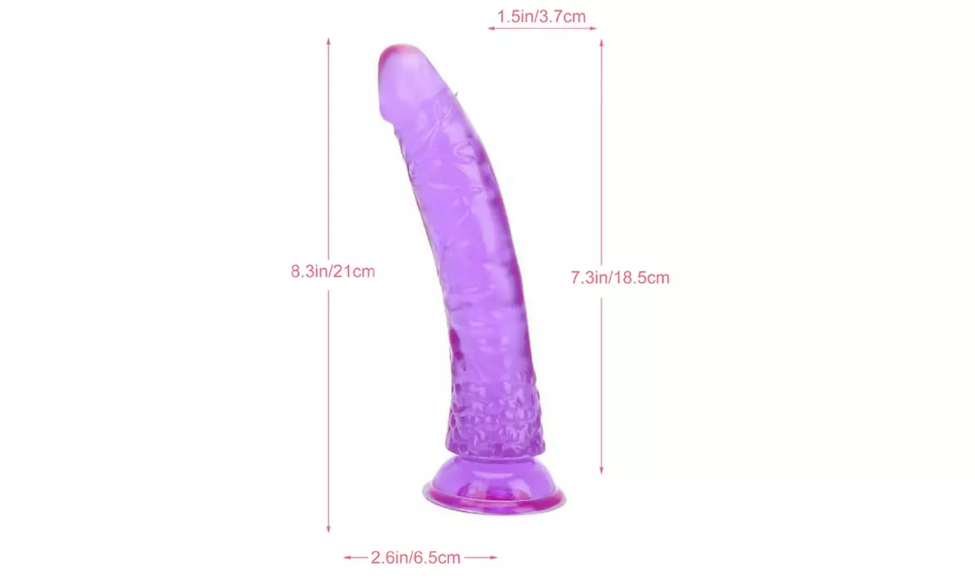 8.25" Realistic Dildo Simulated Wand Massager Crystal Sex Toy