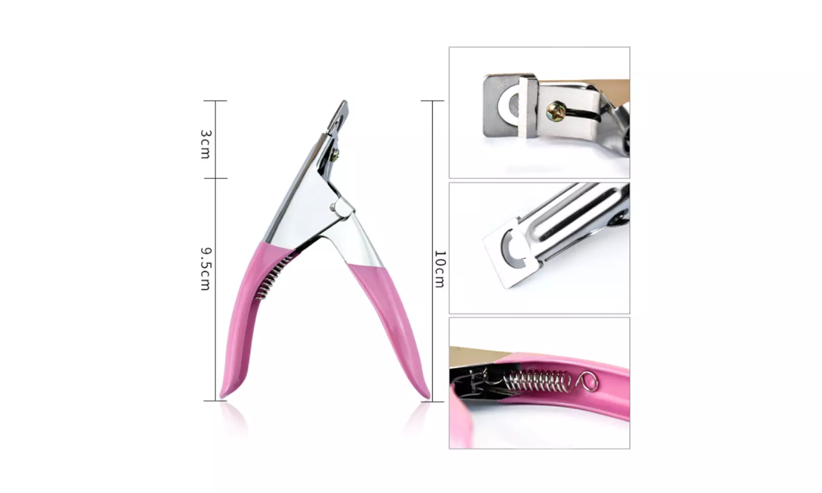 US 1-2 Pcs Nail Tip Clipper Acrylic Art Manicure Cutter U-shape Scissor U Edge