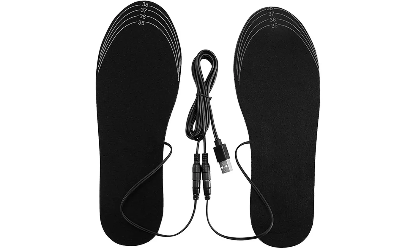 USB Rechargeable Heated Shoe Insoles for Camping Hunting Hiking Outdoor