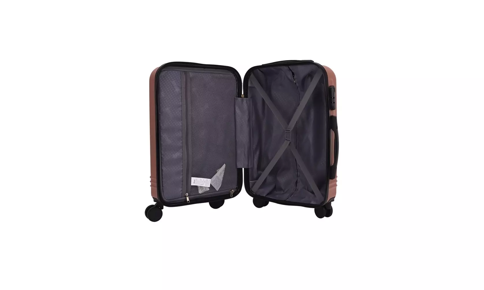 3-Piece Hardside Luggage Set with 360 Dual Spinner Wheels and Combo Lock