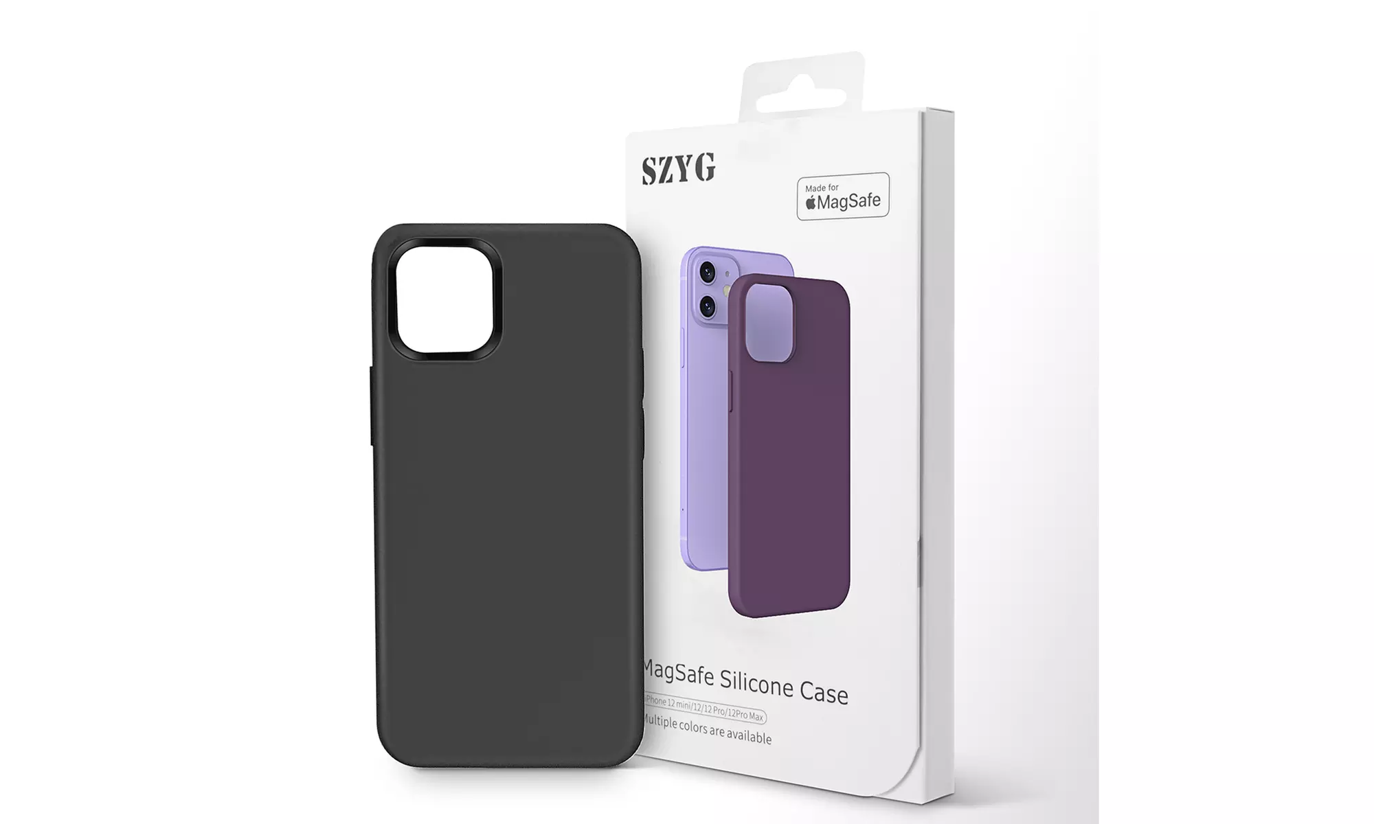 Apple iPhone 12 /12 Pro Silicone Case With MagSafe -Black - Primary Image