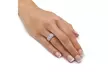 4.66 TCW CZ Eternity Ring Platinum over Silver - Second Medium