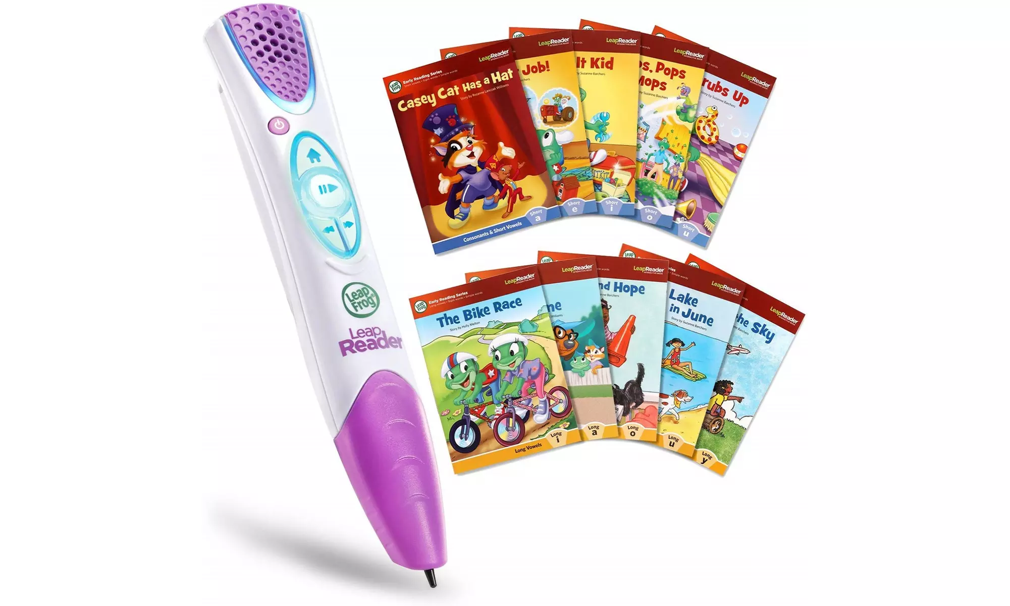 LeapFrog LeapReader System Learn-to-Read 10 Book Mega Pack, Pink  - Second Medium