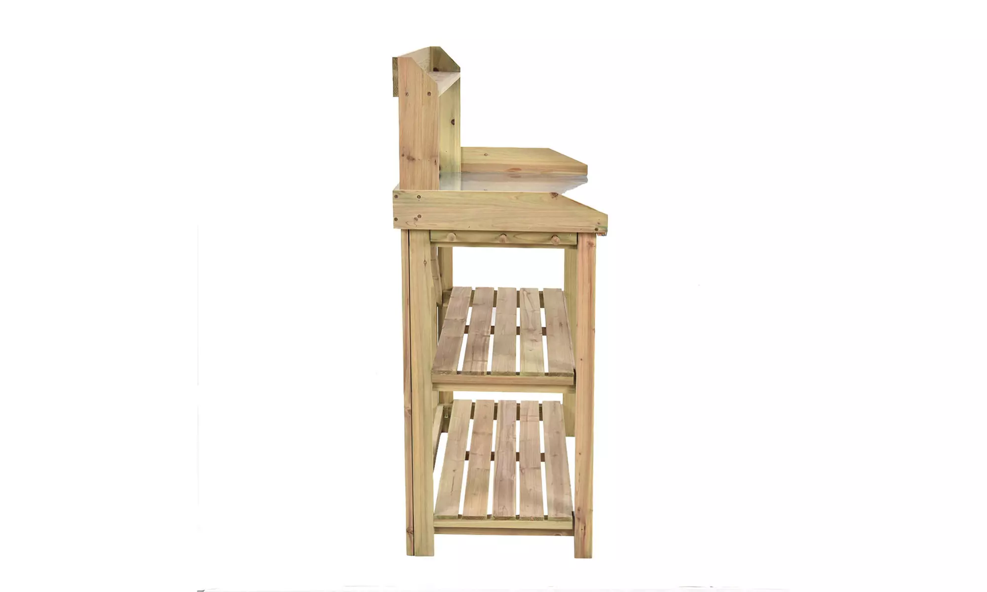 Outdoor Garden Wooden Potting Work Bench Station Planting Workbench W/ 3 Shelf
