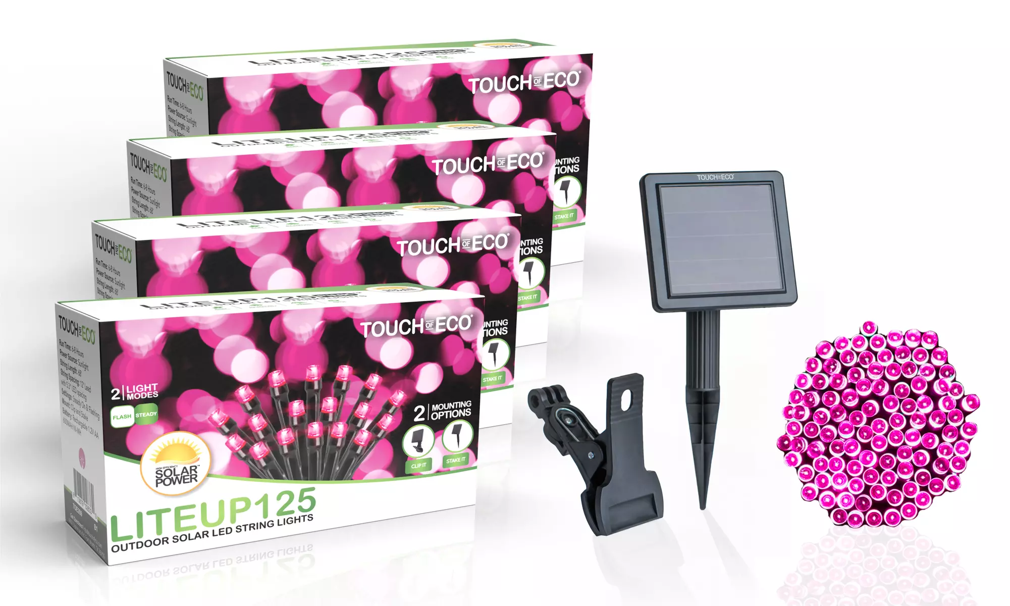 125LED Solar Powered String Lights. Multiple Colors & Quantities Available. 