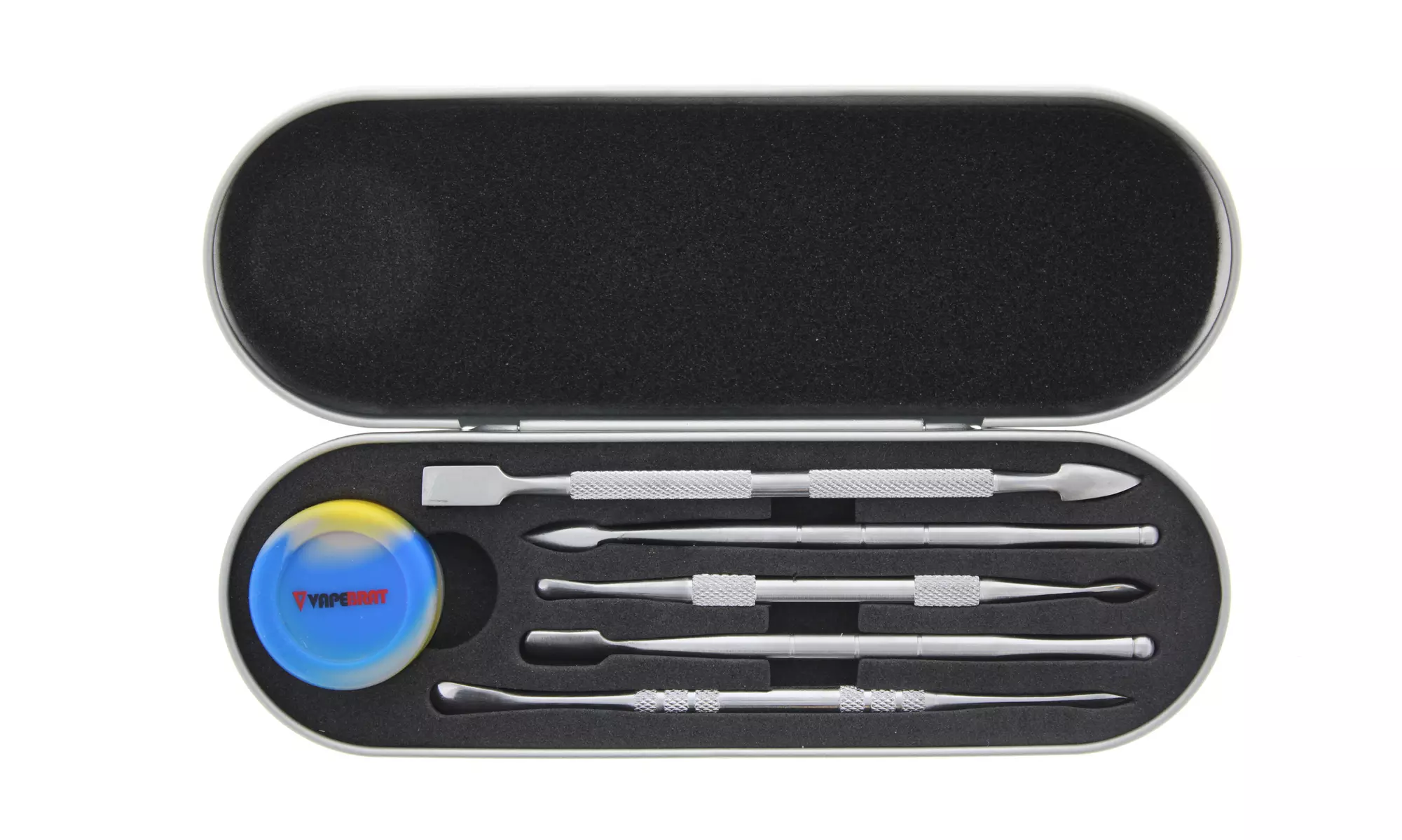 7 in 1 Dab Tool Kit - 5 Assorted Dab Tools & Silicone Jar with Carrying Case - Primary Image