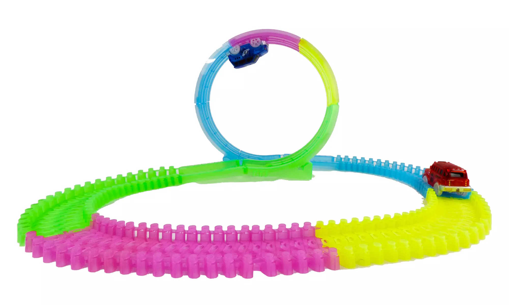 Magic Twisting Light Up Glow In The Dark 360 LOOP Race Track Set  - Primary Image