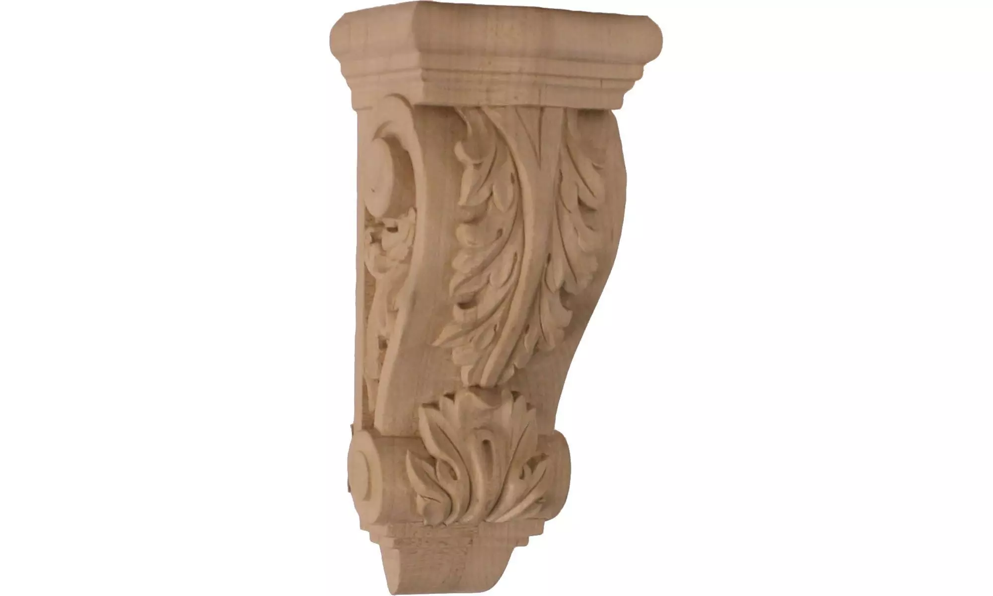 Ekena Millwork COR03X02X07FRAL Small Farmingdale Acanthus Corbel Alder - Primary Image