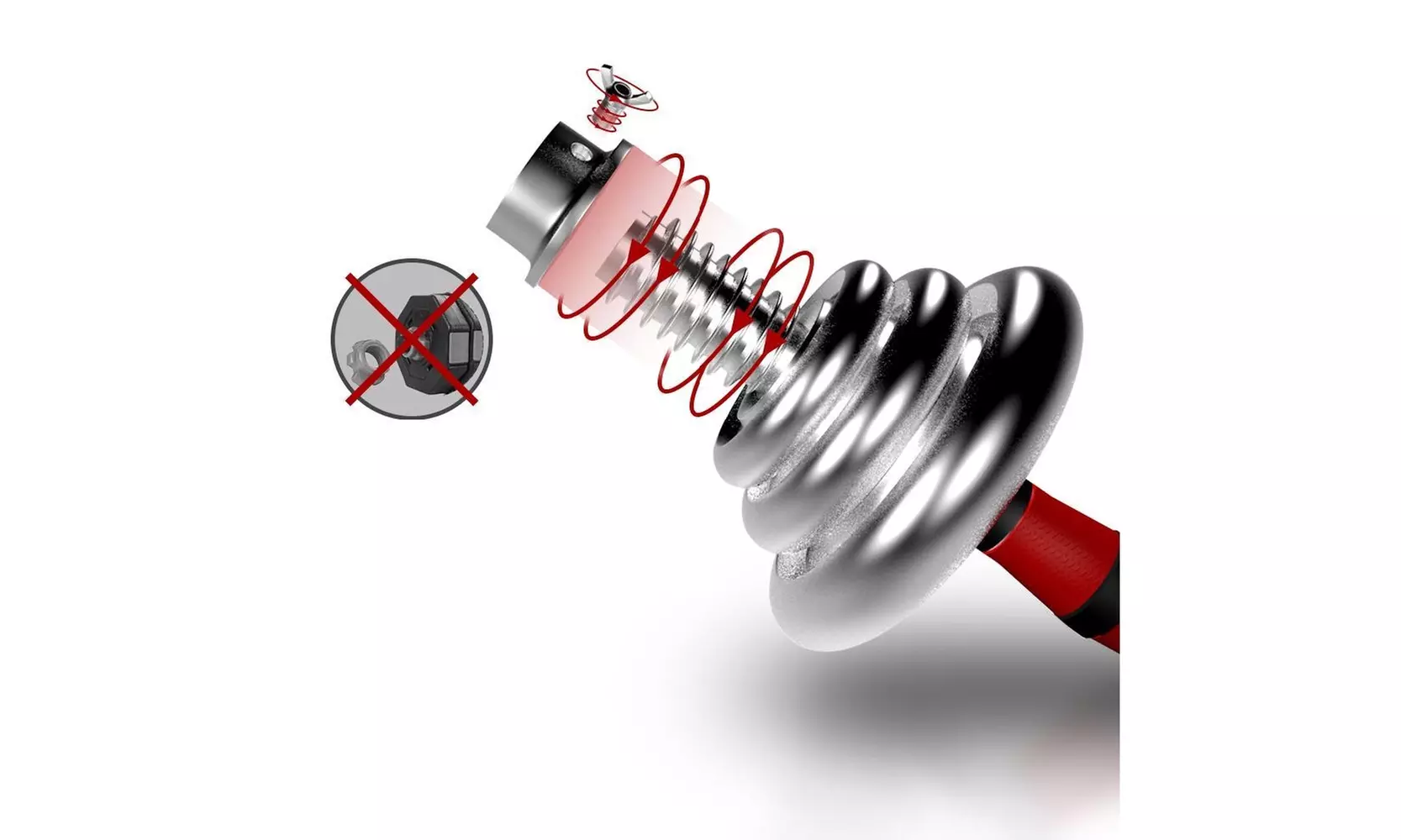 110 Ibs Adjustable Cast Iron Dumbbell Sets with Portable Packing Box - Image 7