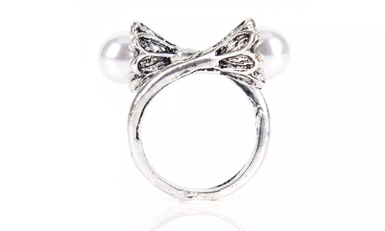 Game of Thrones Daenerys Targaryen Ring Pearl White Vintage Cosplay Jewelry - Primary Image