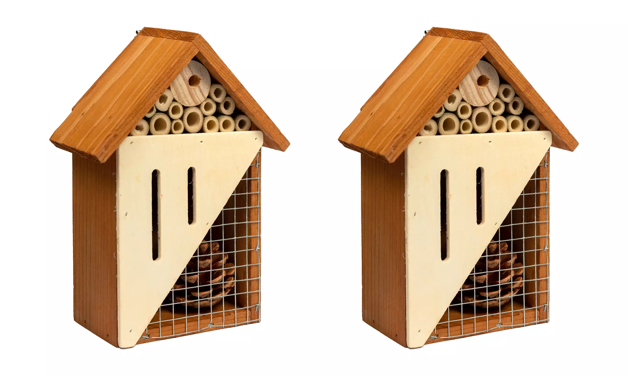 Hand Crafted Multicompartment Wooden Pollinating Houses for Bees & Butterflies
