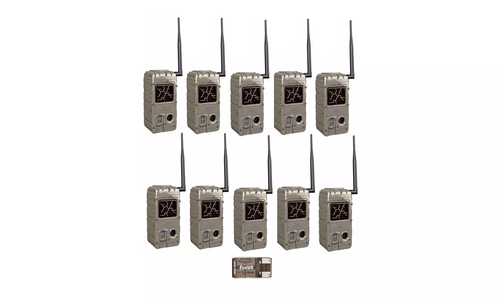 Cuddeback 20MP Dual Flash Trail Camera (10) with CL-Caps and USB Reader - Primary Image